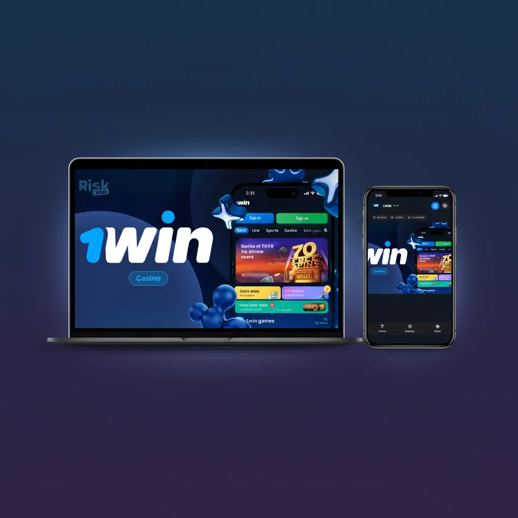 1win clean layout with top bar: Sports, Live, Casino, Live Casino, eSports; quick access to bet slips, account, deposits.