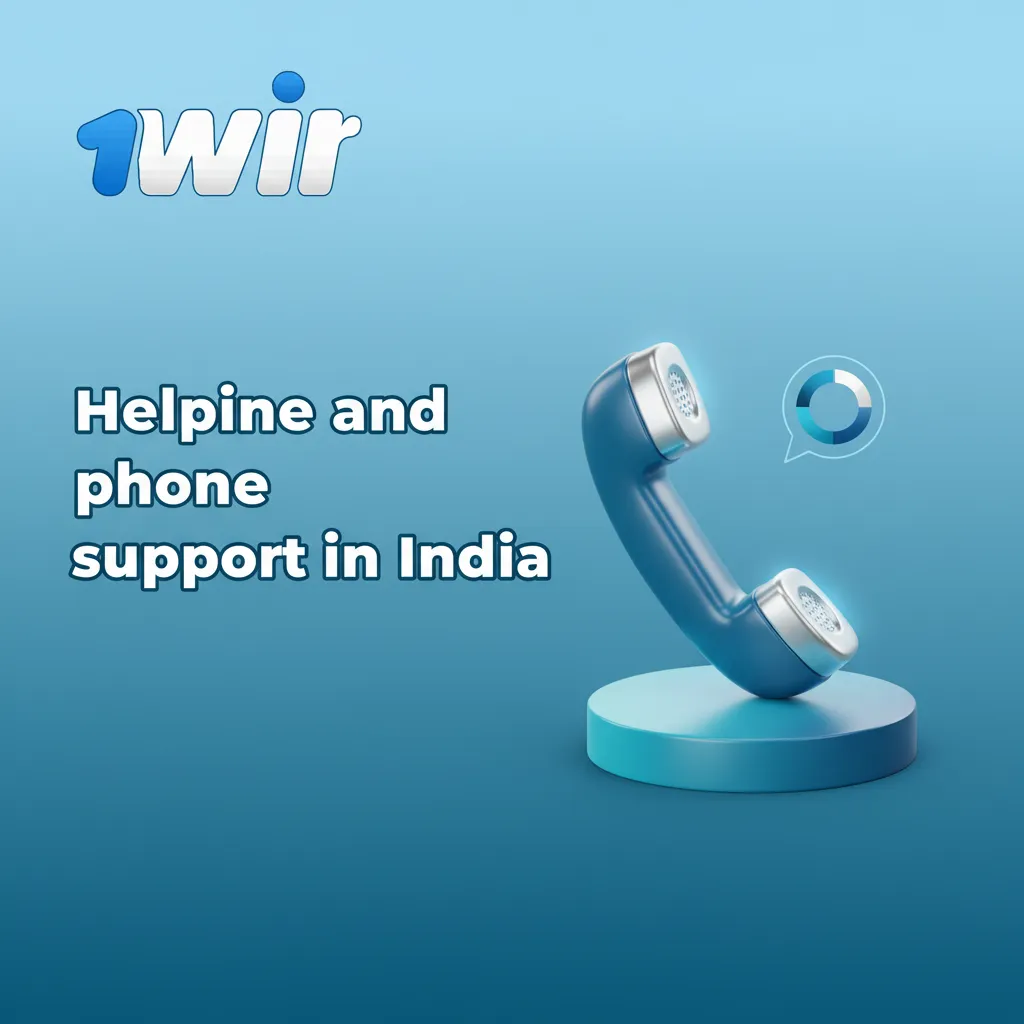No 1win helpline in India; use live chat. Number will appear under Help > Contact when available.
