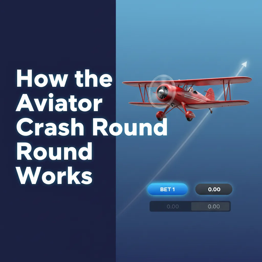 Diagram of Aviator crash game: rising multiplier from 1.00x, cash out before plane departs; two bets, auto cash out.