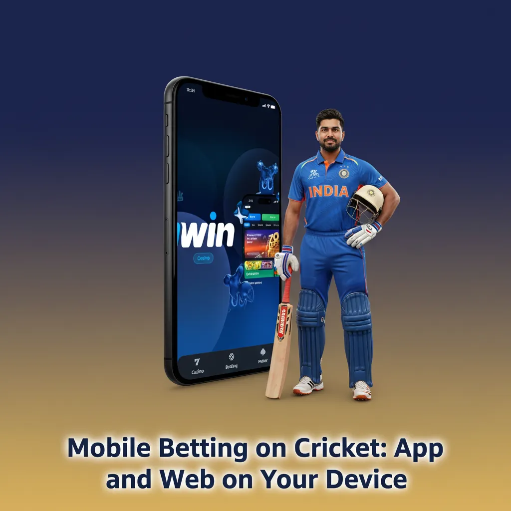 Phones showing cricket betting on Android app and iOS web shortcut with live odds, pre-match markets, and cash out.