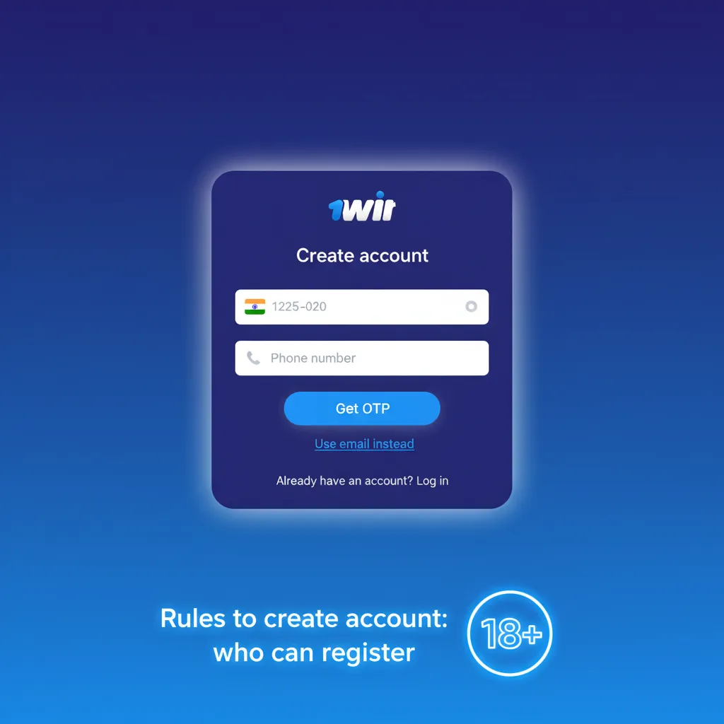 Who can register: 18+ in India, one account, legal data, permitted locations, agree to Terms & Privacy Policy, secure login