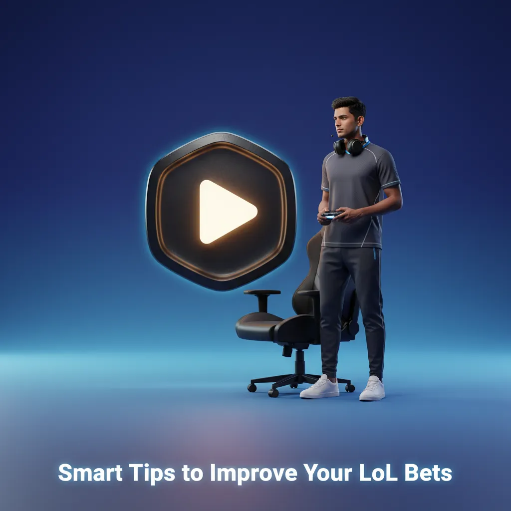 Infographic of smart tips for LoL betting: bankroll, recent form, roster moves, patch notes, drafts, side selection, odds