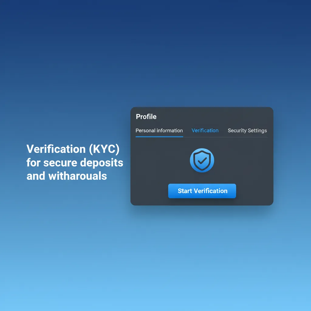 KYC verification for secure deposits and withdrawals: complete profile, confirm contacts, submit ID, address proof, review.