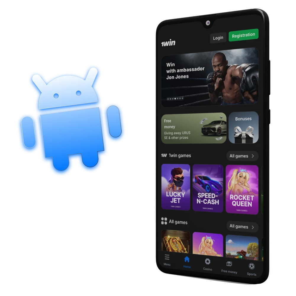 Install the official 1win Android App and get a generous welcome bonus to start.