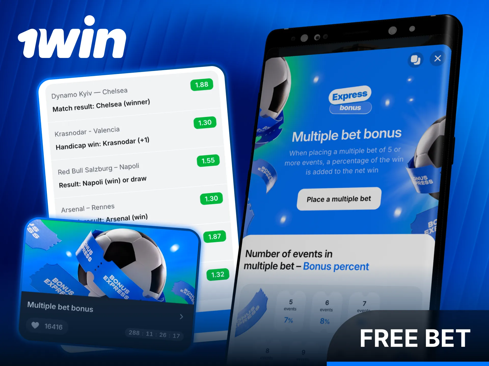 Secure a Free Bet in the 1win Android App for sports.