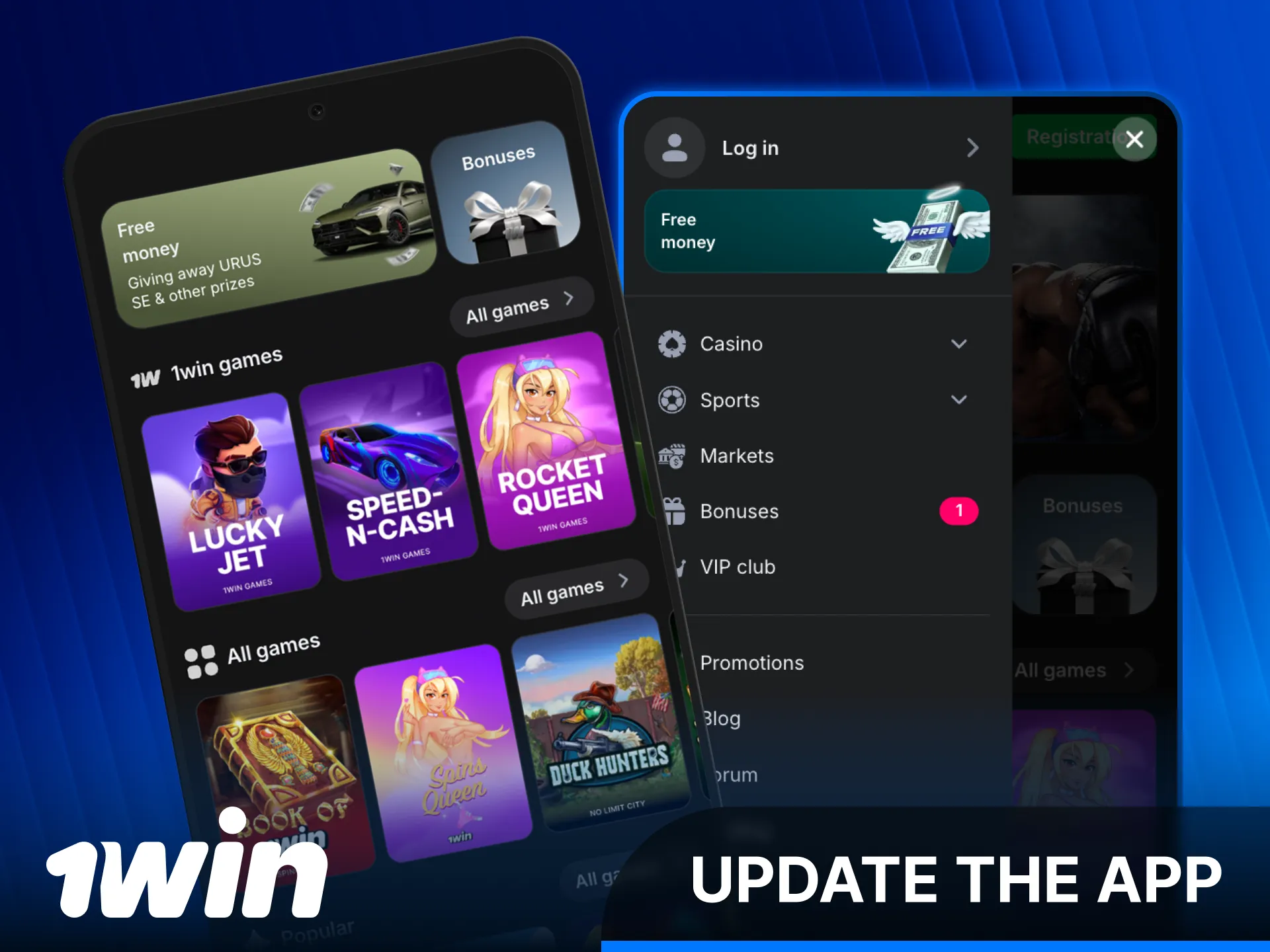 Update your 1win Android App to the latest version for performance.