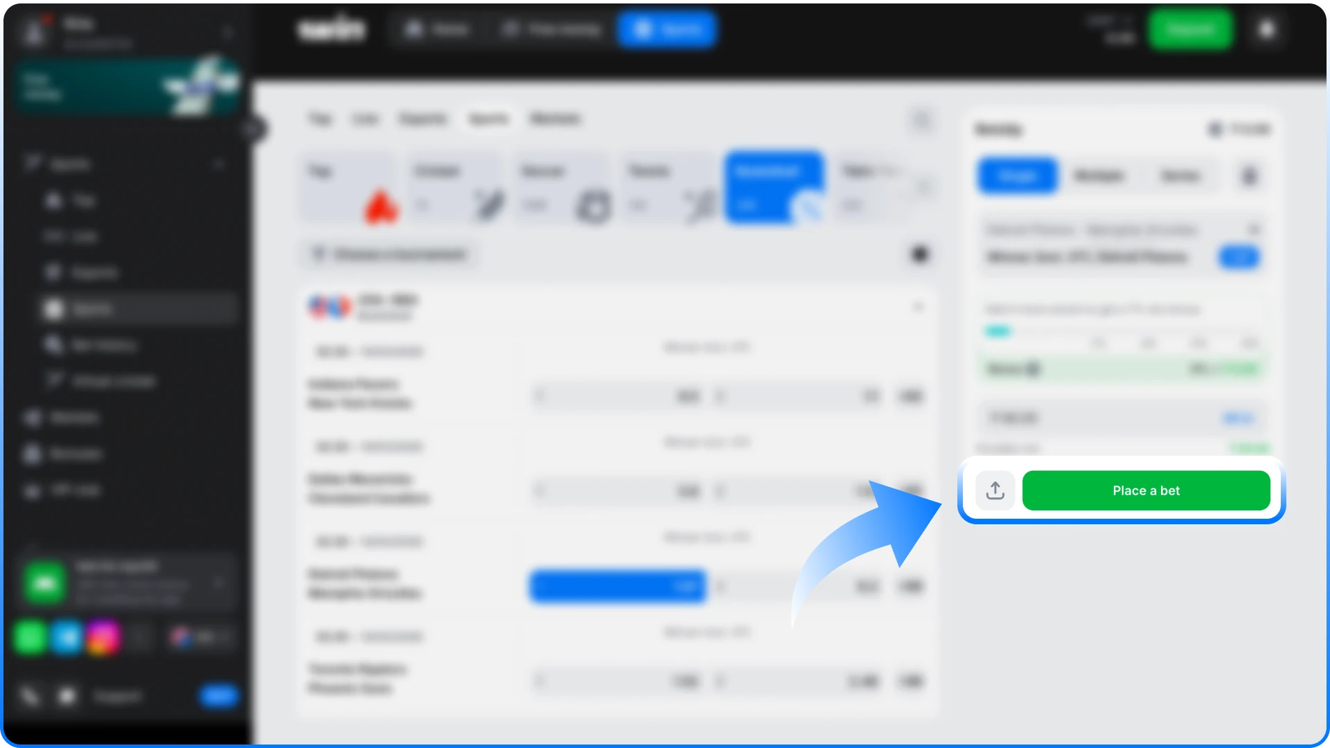 Confirm and track your basketball bets on the 1win platform.