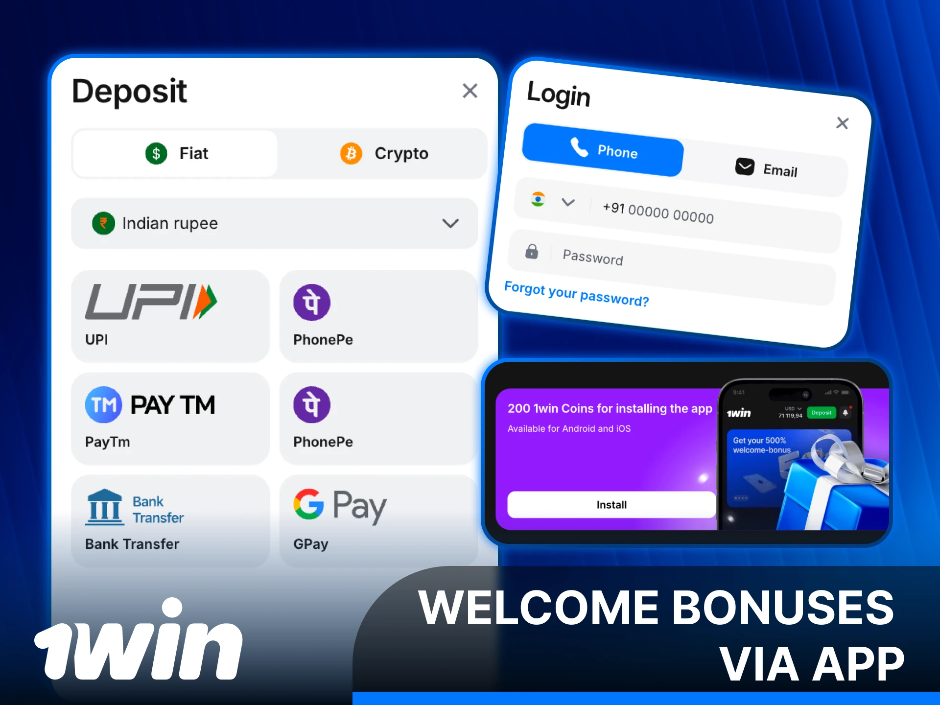 Claim your 1win Bonus easily via the official mobile app.