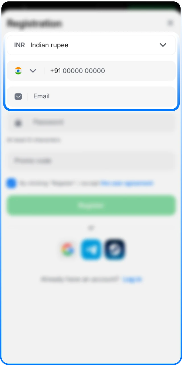 Enter your personal details to secure your 1win Bonus profile.
