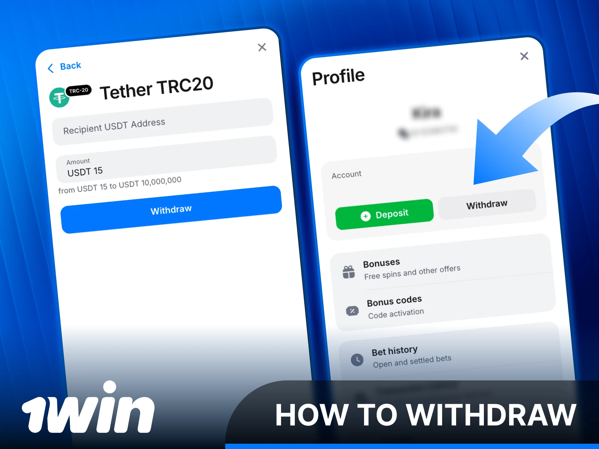 Learn how to withdraw 1win Bonus winnings to your bank account.