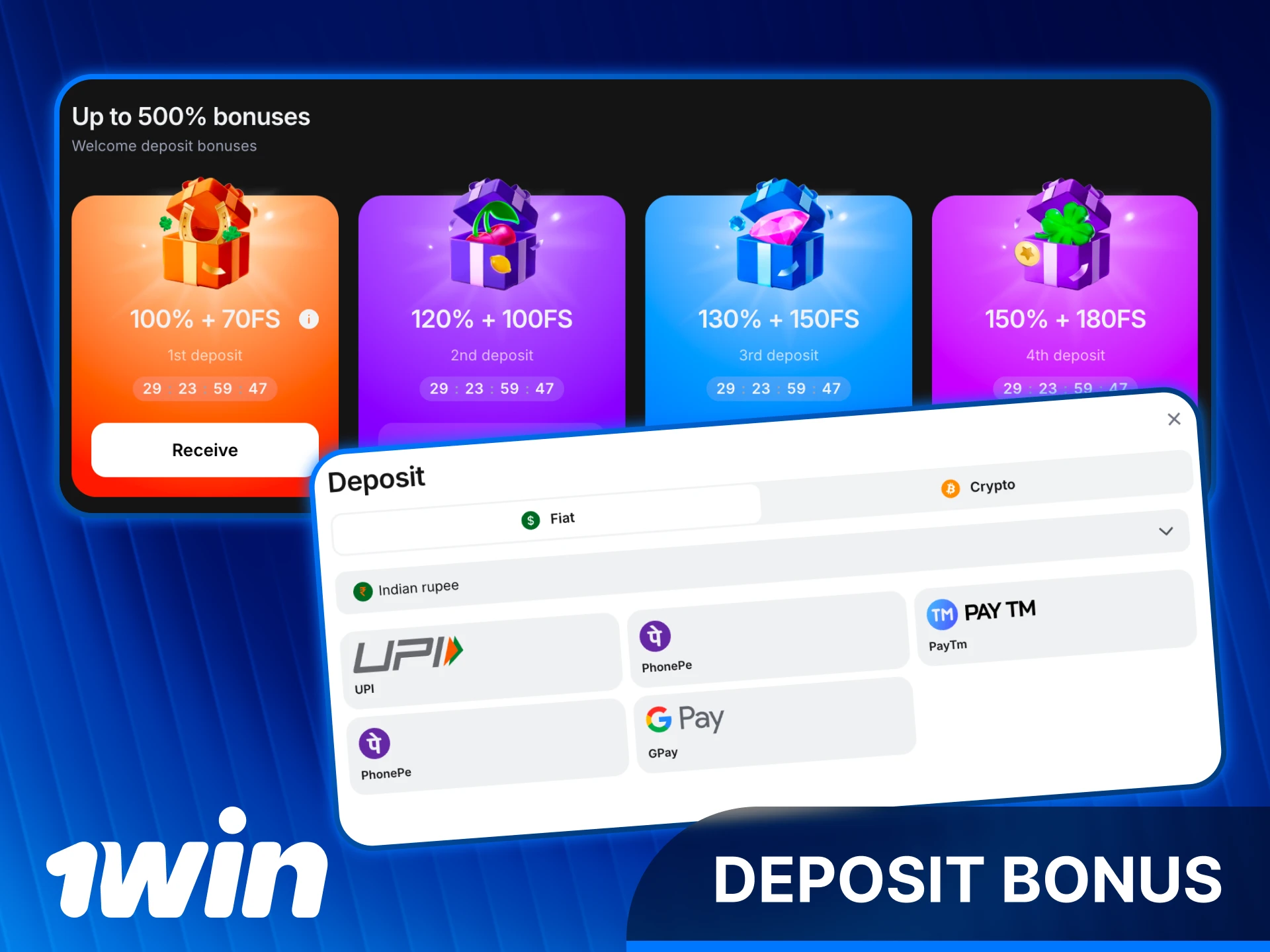 Claim a 500% first 1win Deposit bonus to start your journey.