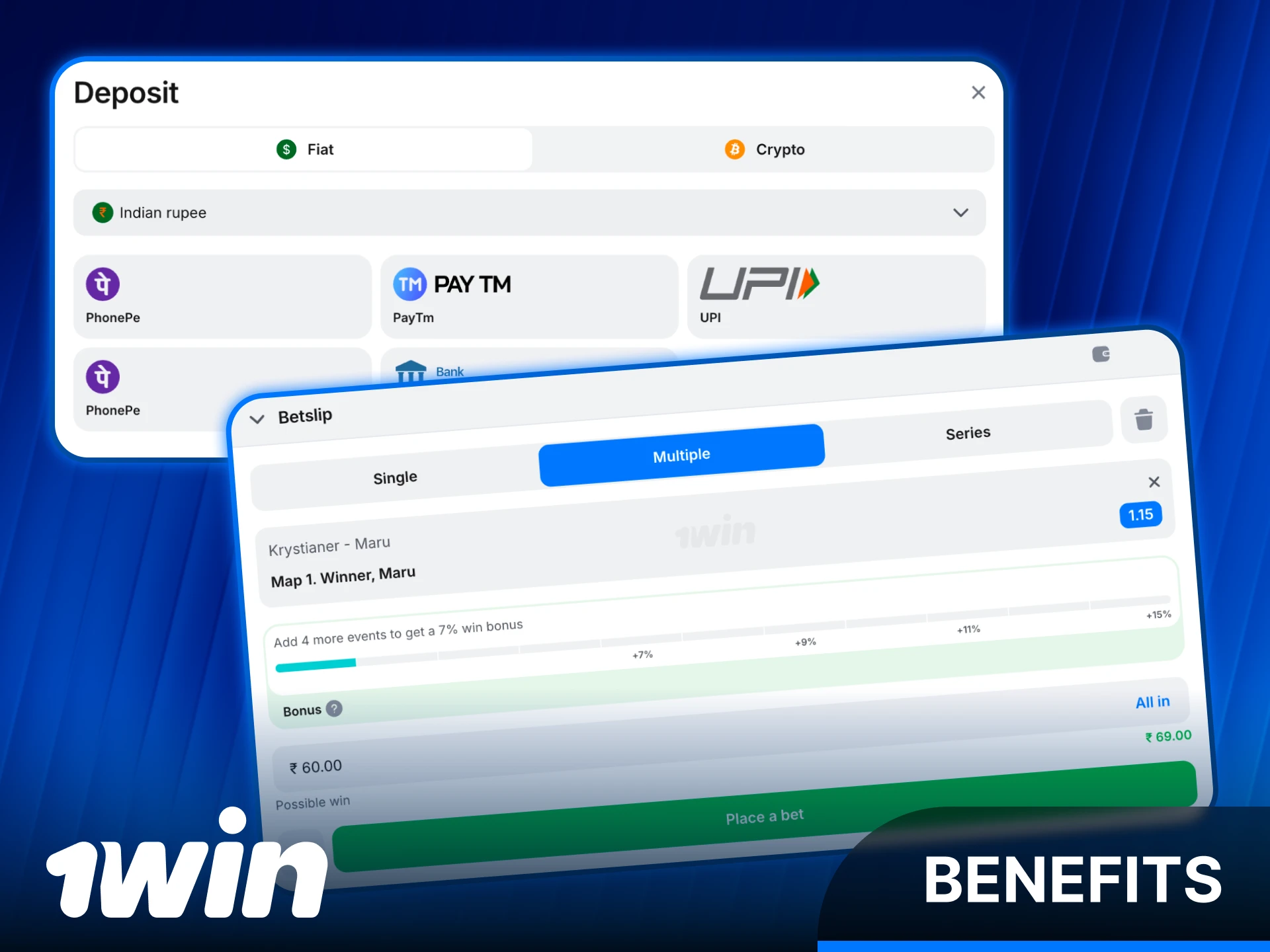 Join the community of successful 1win India bettors for Esports action.