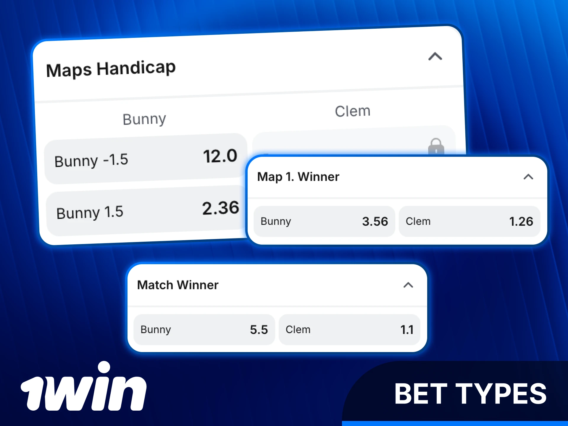 Discover diverse Esports bet types to maximize your 1win experience.