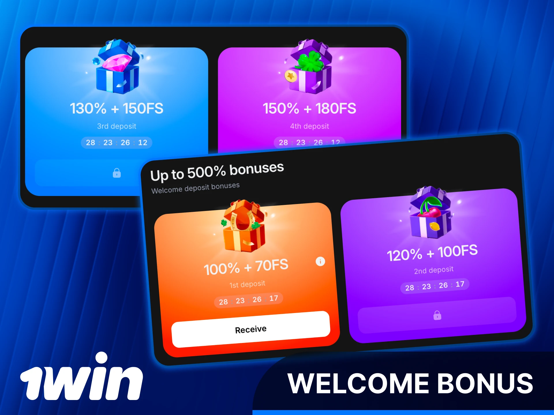 Claim a generous 1win welcome bonus to increase your Esports bankroll.