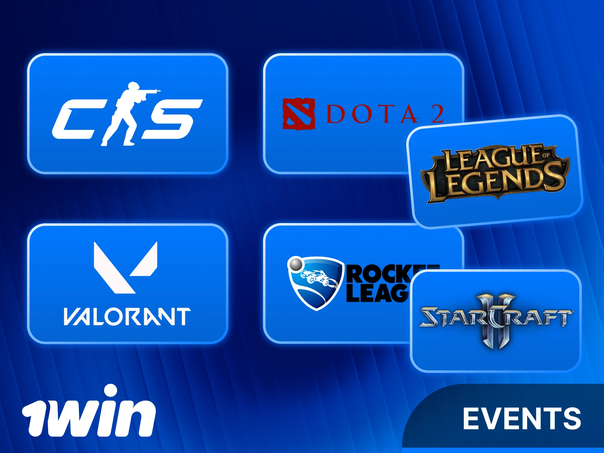 Explore a wide range of Esports betting markets available at 1win.