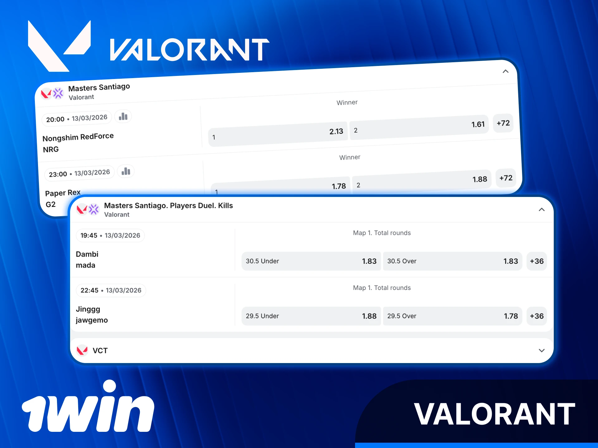 Experience tactical Valorant action and place winning bets at 1win.