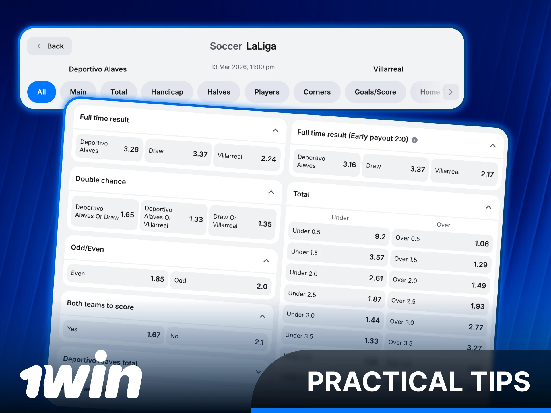 Apply effective Football tips to win more consistently at 1win.