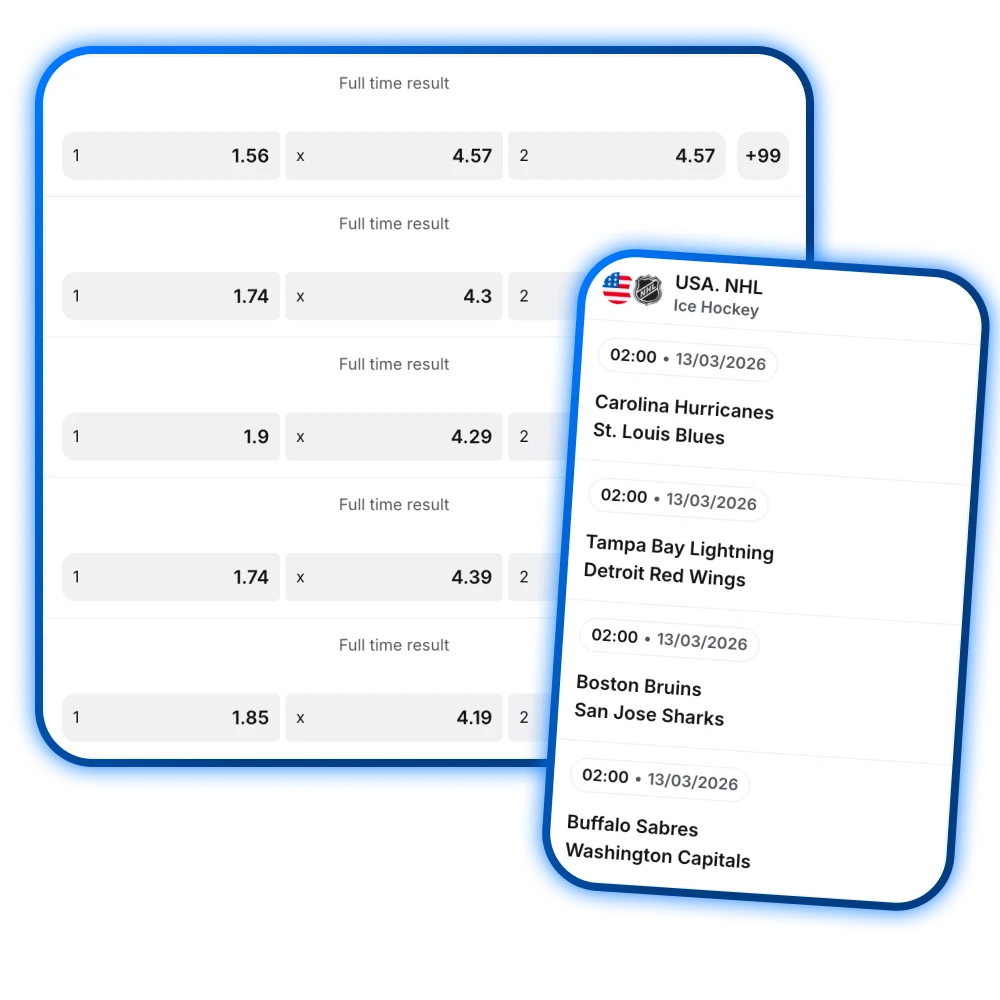 Experience Ice Hockey using the official 1win.