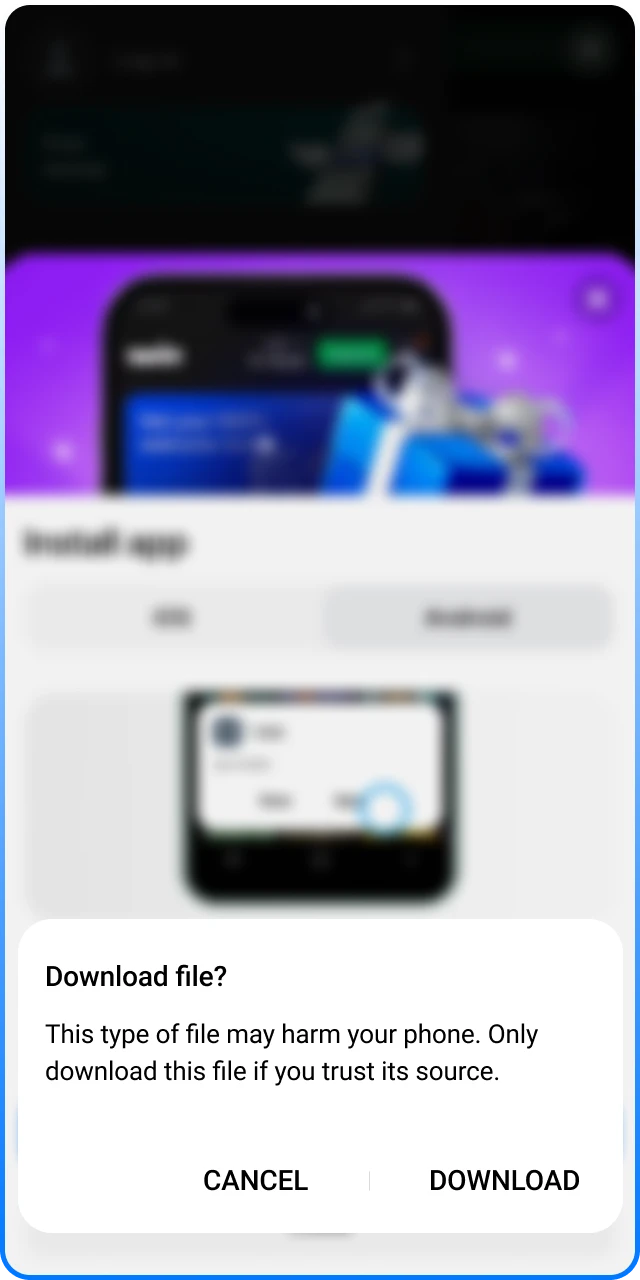 Install the 1win App to start Ice Hockey betting.