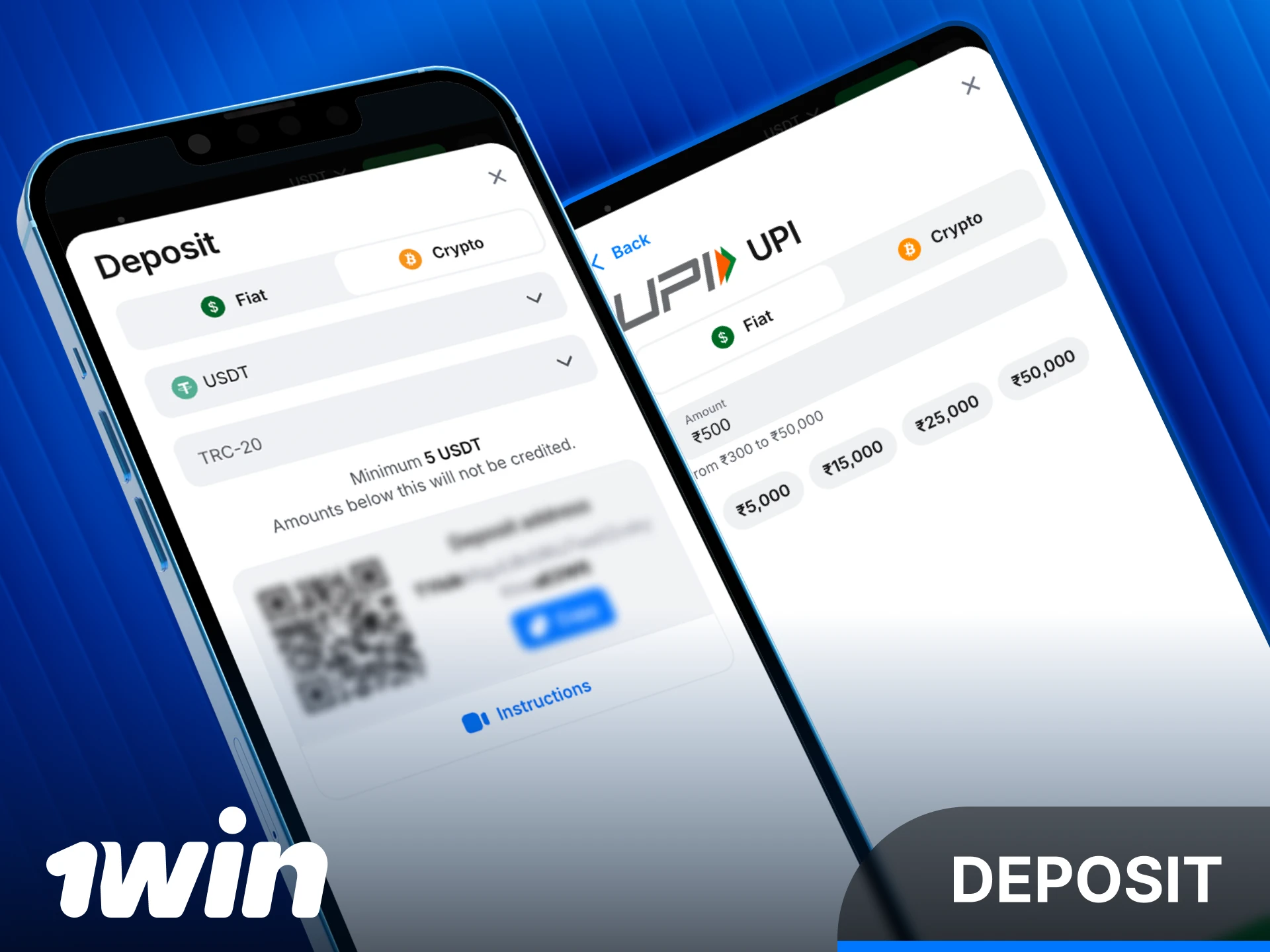 Make a safe deposit using the official 1Win App.