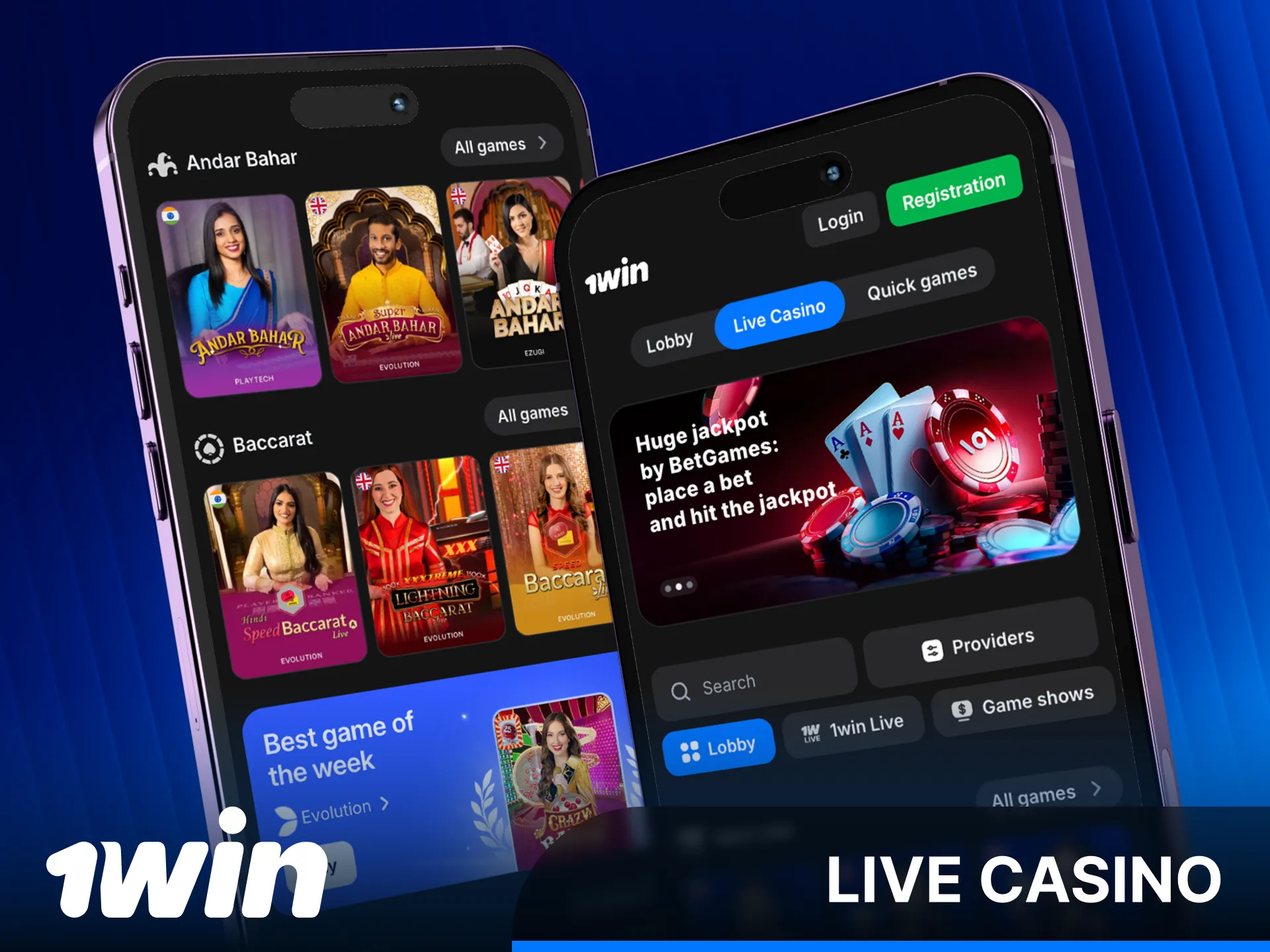 Play live casino games in the 1Win App for real thrills.