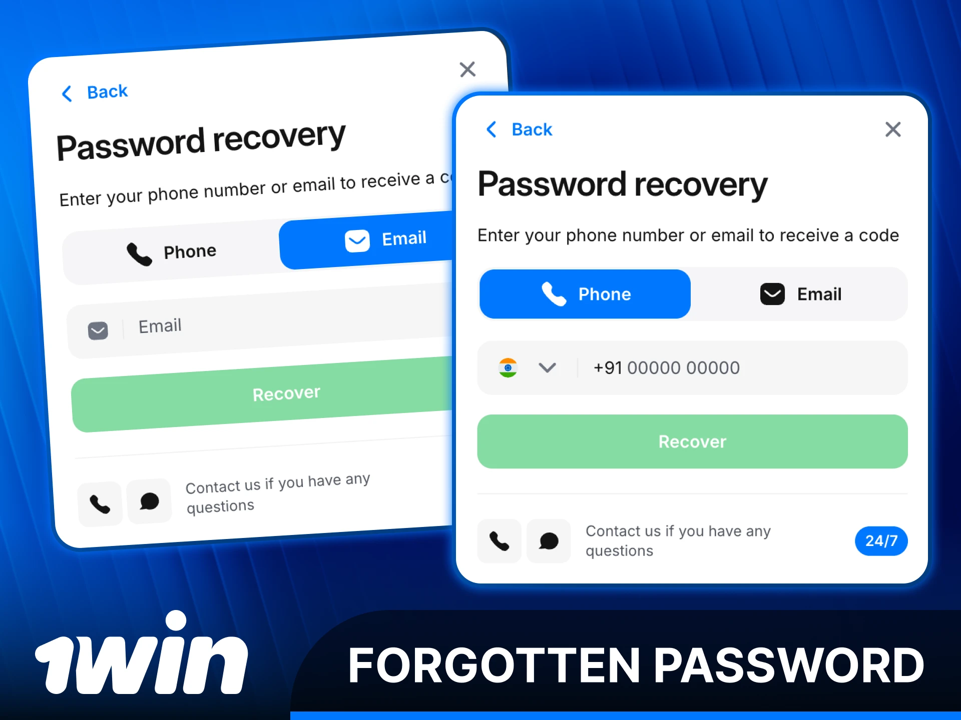 Recover your lost password to restore 1win Login access.