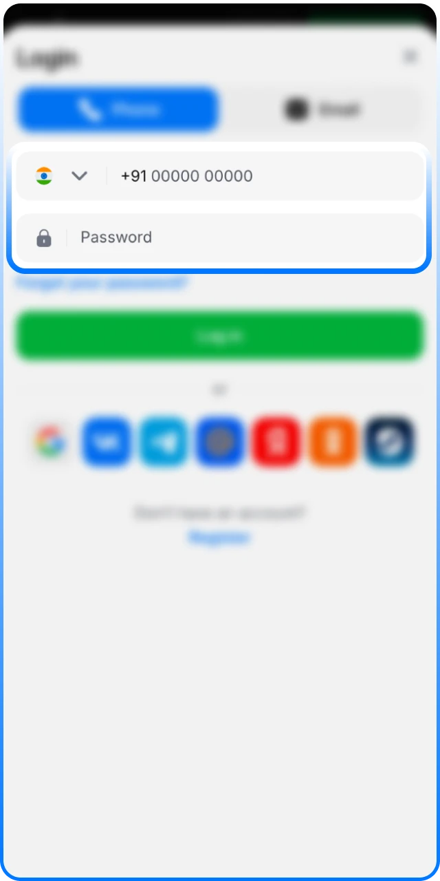 Enter your credentials to complete the 1win Login process safely.