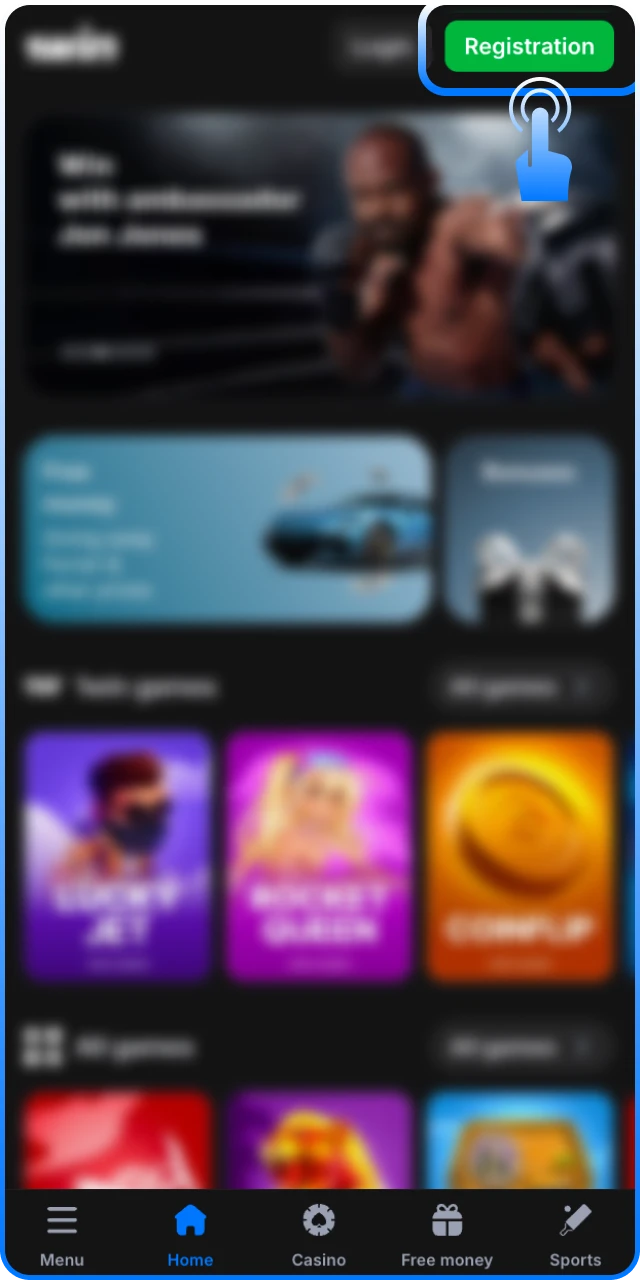 Open the official 1Win India registration form to begin.