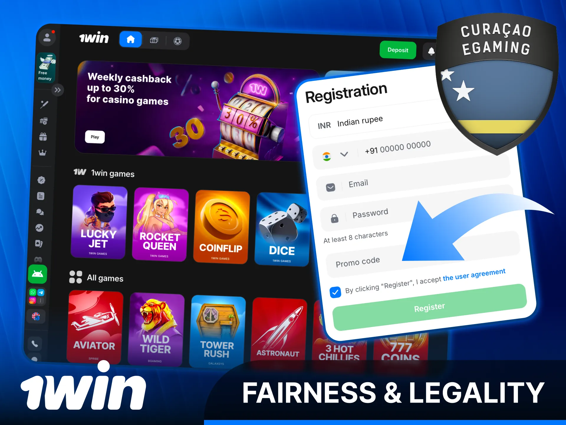 Learn about the legal 1win Promo Code usage for Indian players.