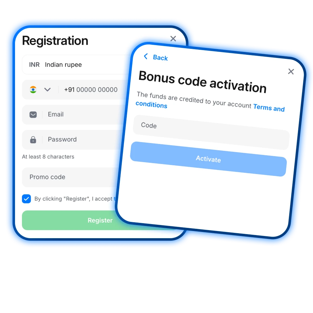 Use special promo code in the official 1win.