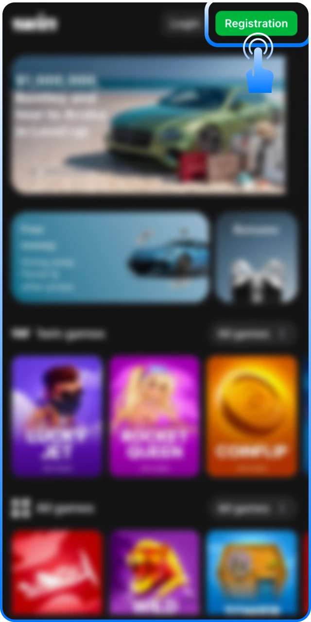 Open the official 1win Promo Code registration form to start.