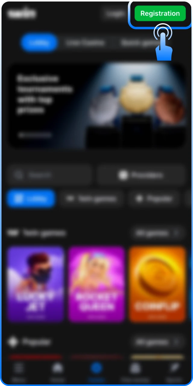 Open the official 1win Registration form to create your account.