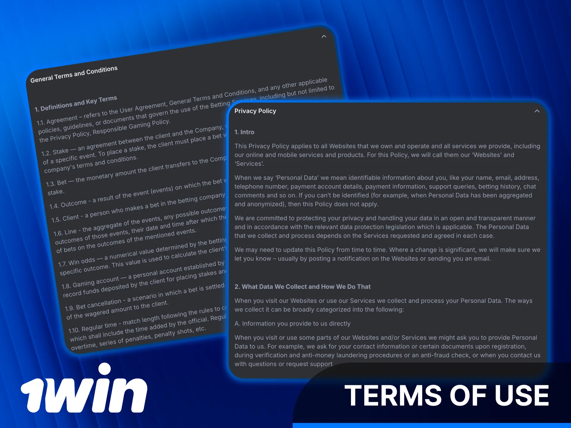 Review the 1win Registration terms of use for Indian players.