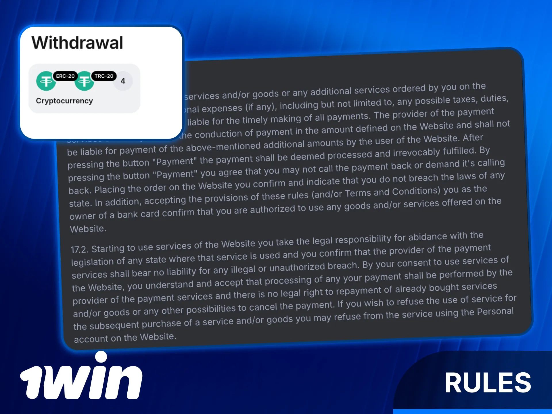 Review important rules before you request a 1win Withdrawal today.