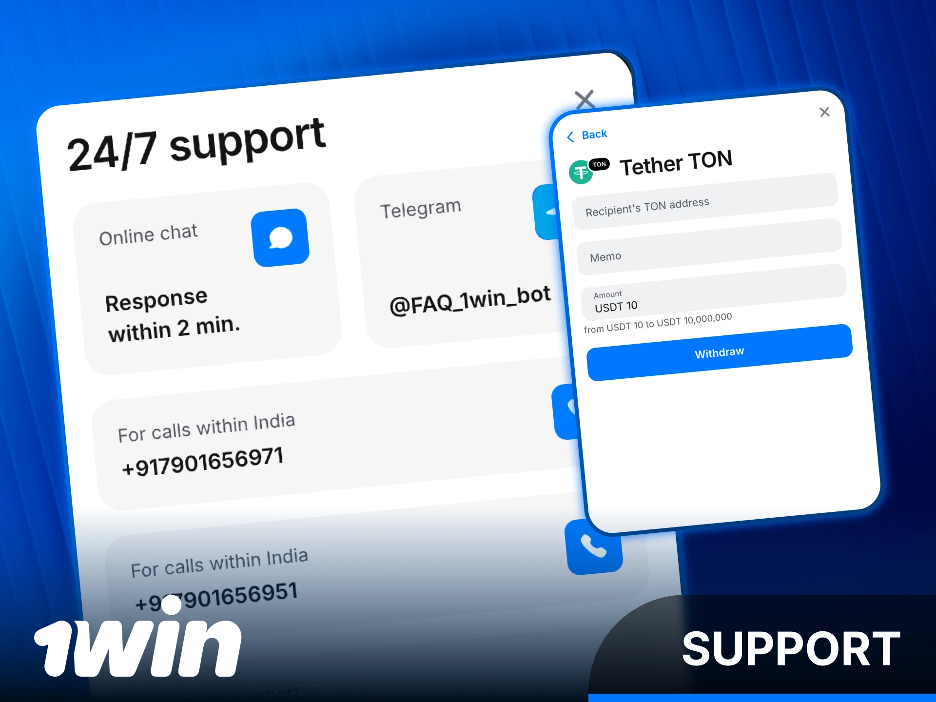 Contact customer support for any 1win Withdrawal or payout questions.